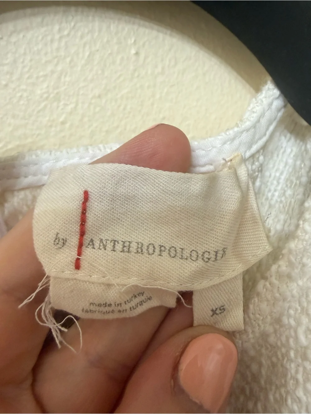 Anthropologie XS Puff Sleeve Knit Top Neutral Boho Preppy Textured Dramatic